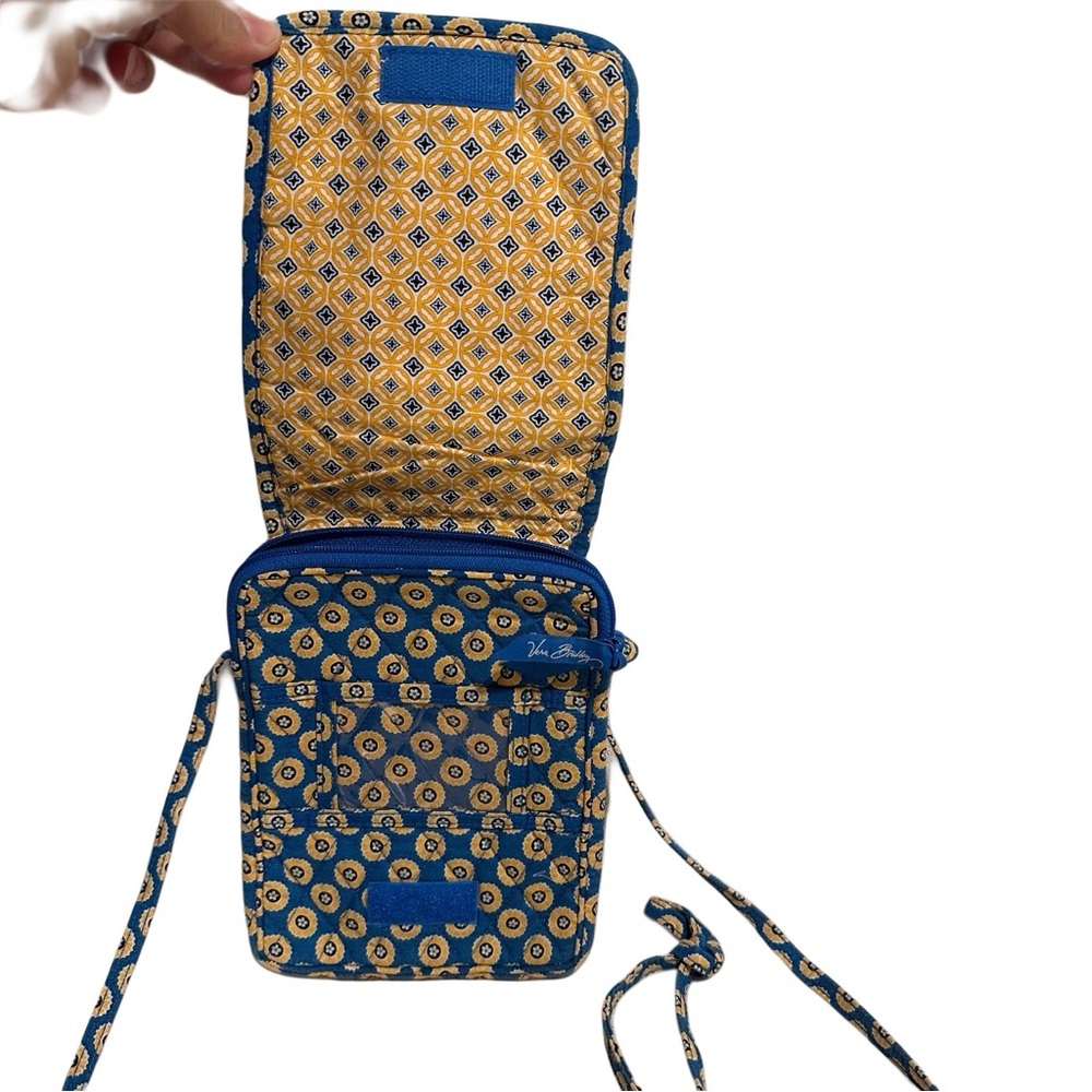 Vera Bradley Mini Hipster inRetired Riviera Blue Crossbody Lightweight Purse EUC - Picture 6 of 12